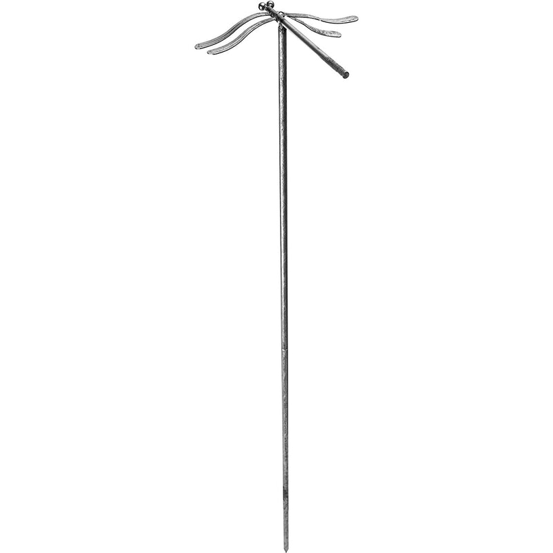 Tall Dragonfly Garden Stake Decor, Silver Metal 30" Tall Garden Decor, Weather Resistant Dragonfly Topper, Spring Garden, Patio, Yard, Flowerbed, Parties Large Dragonfly Garden Decor