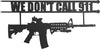 Metal No Trespassing Sign "You're In Range" Gun Metal Door, Wall or Tree Hanger Sign Decoration by GUTE - Metal Wall Art - Outdoor/Indoor Monogram (12.5" Tall, 17.3" Wide, Black) - Hanger, Gun Owners (We Don't Call 911)