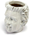 Albert Einstein Bust Plant Planter Pot - Large 8" H Polyresin Realistic Human Face Pot Indoor & Outdoor Plants & Flowers - Bowl & Serving Bowl, Hand Crafted Original Sculpture, Gifts for Her, Him