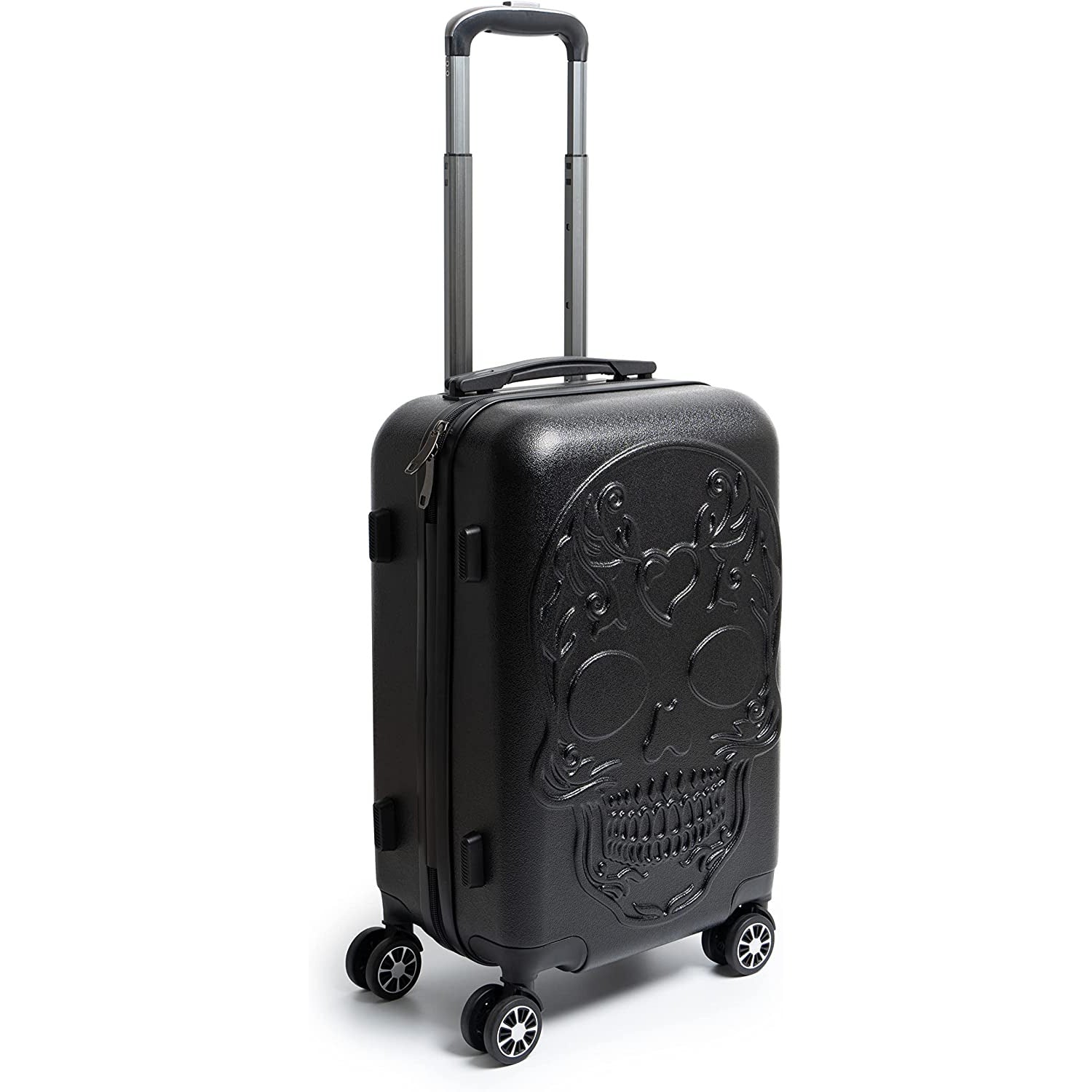 Sugar Skull Travel Suitcase with Wheels