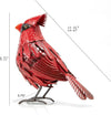 Cardinal Statue Metal Bird Yard Art, Garden Yard Sculpture Art- Red Large Realistic Standing - Outdoor Fall, Winter, Spring, Summer Decoration- Handmade Ornament Decor Mom, Sympathy