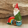 Elf Garden Gnome Funny Figurine Statue, Lawn Ornament Dwarf Sculpture Patio Yard Landscape Porch Decoration Outside Gifts Novelty Decor 9.5" L - Unique Gift Ideas (Naughty)