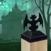 Halloween Bat Ghost Post Cap for 4x4 Wood Fence Post, Light Haloween Fence Decor, Finial Post Topper, Fence Post Caps, Gothic Scary Fence Finials, Garden & Patio Fall Goth Décor, Bat Fence