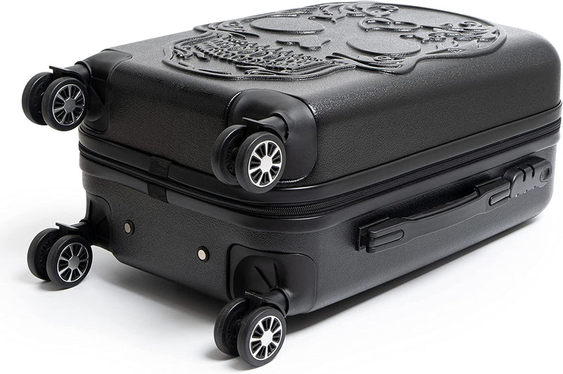 Sugar Skull Travel Suitcase with Wheels