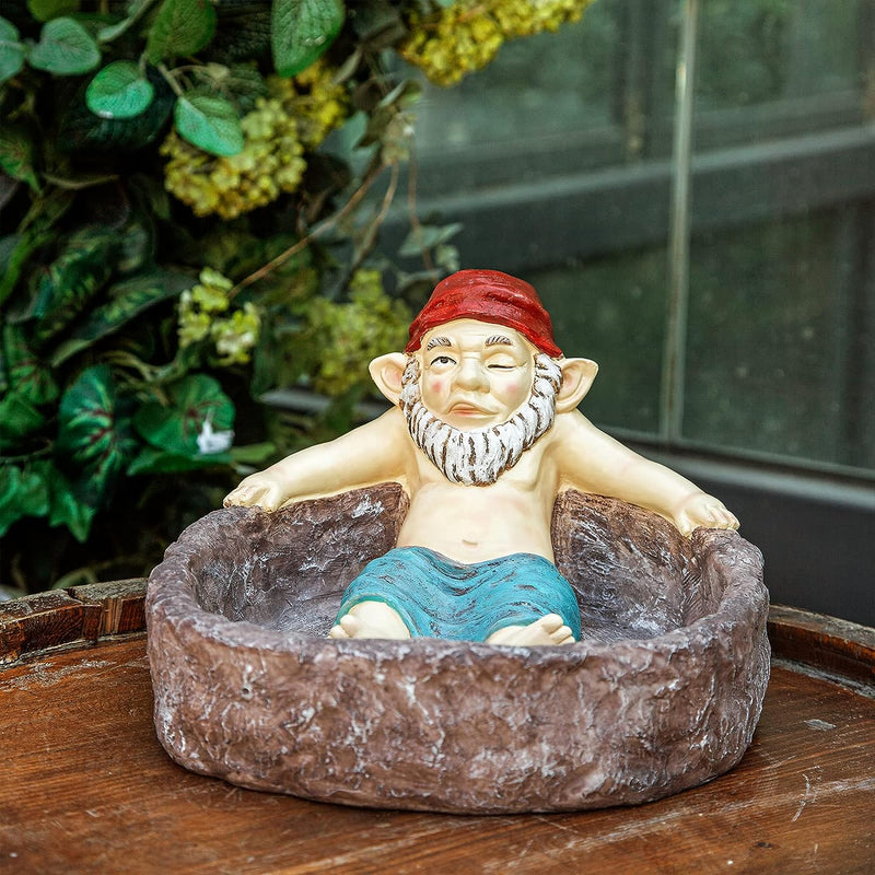 Relaxing Gnome in Pool