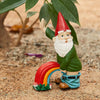 Elf Garden Gnome Funny Figurine Statue, Lawn Ornament Dwarf Sculpture Patio Yard Landscape Porch Decoration Outside Gifts Novelty Decor 9.5" L - Unique Gift Ideas (Naughty)