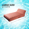 Upholstered Stylish Pool Float Lounger Recliner, Large Floating Chair & Backrest, Heavy Duty Lake, Beach, Adults & Kids - Comfortable, Durable Water Floaty Tanning Lounge - Terracotta