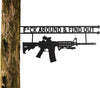 Metal No Trespassing Sign "You're In Range" Gun Metal Door, Wall or Tree Hanger Sign Decoration by GUTE - Metal Wall Art - Outdoor/Indoor Monogram (12.5" Tall, 17.3" Wide, Black) - Hanger, Gun Owners (Fck Around And Find Out)