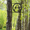 Metal No Trespassing Sign "You're In Range" Gun Metal Door, Wall or Tree Hanger Sign Decoration by GUTE - Metal Wall Art - Outdoor/Indoor Monogram (12.5" Tall, 17.3" Wide, Black) - Hanger, Gun Owners (You're in Range)