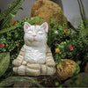 Meditating Zen Garden Cat Statue Sculpture Figurine - Large Gardens Decor Figurine, Yoga Lover Gift, Waterproof Jared Leto Met Gala Indoor Outdoor Lawn Kitten Funny Decoration 9.5" H Mom & Grandma